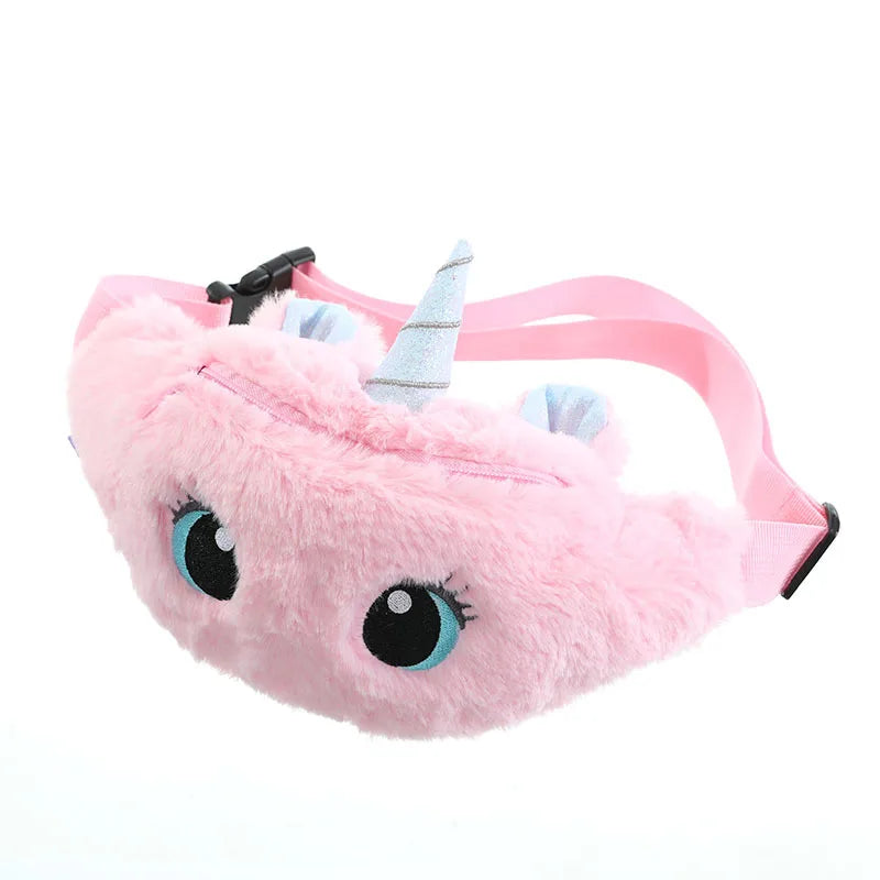 Sac Banane Licorne en Fourrure Rose