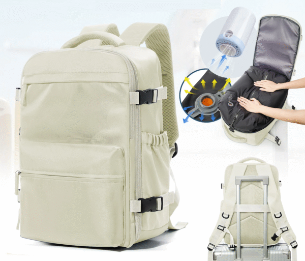 Sacs à dos de voyage à compression d'air Beige