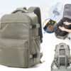 Sacs à dos de voyage à compression d'air Marron