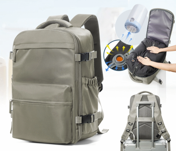 Sacs à dos de voyage à compression d'air Marron