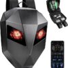 Sac a dos pour casque de moto Sac a dos à LED moto rigide et intelligent – Design futuriste personnalisable pour motards et voyageurs